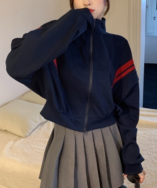 Flugge(フラッジー)の「ダブルジップトップス(その他トップス・レディース・ネイビー/アイボリー・MEDIUM/LARGE)」の3枚目の写真