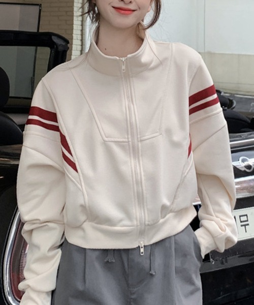 Flugge(フラッジー)の「ダブルジップトップス(その他トップス・レディース・ネイビー/アイボリー・MEDIUM/LARGE)」の9枚目の写真