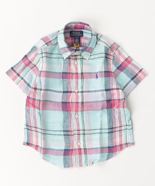 POLO RALPH LAUREN CHILDRENSWEAR(ポロ ラルフ ローレン チルドレンズウェア)の「チェック リネン シャツ(シャツ/ブラウス・キッズ・マルチ・3/7/6/4)」の3枚目の写真