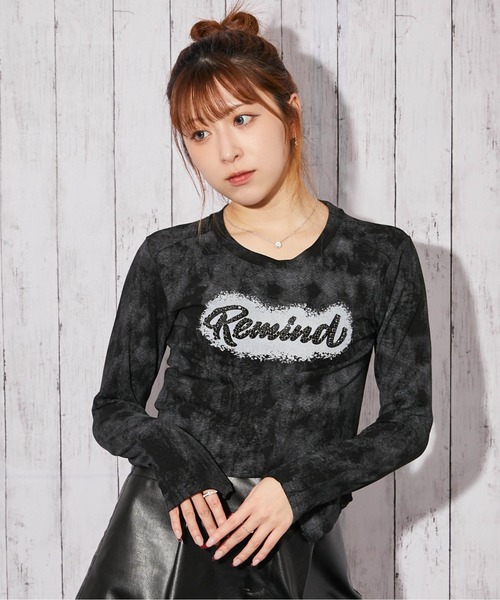 GORGE(ゴージ)の「《ムラ染め×アシンメトリー》カットソー/秋冬春/全3色(Tシャツ/カットソー・レディース・ブラック/ホワイト/グレー・F)」の2枚目の写真