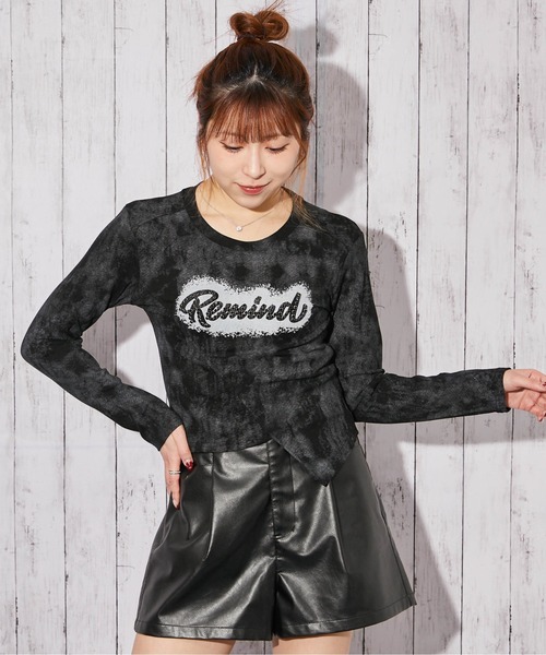 GORGE(ゴージ)の「《ムラ染め×アシンメトリー》カットソー/秋冬春/全3色(Tシャツ/カットソー・レディース・ブラック/ホワイト/グレー・F)」の9枚目の写真