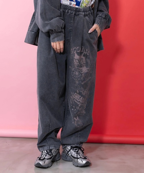 ScoLar（スカラー）の「ScoLar/スカラー　ヘビーウェイト 天竺パンツ（その他パンツ・レディース・ブラック/ピンク・FREE）」の7枚目の写真