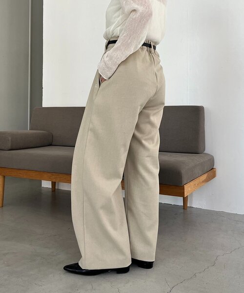 セール】〈C.L〉レザーベルト付変形タックパンツ（その他パンツ