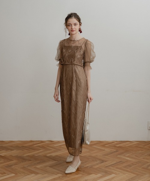 Dorry Doll(ドリードール)の「リーフレースセットドレス(ドレス・レディース・グレー/グリーン/ブラウン・MEDIUM)」の11枚目の写真