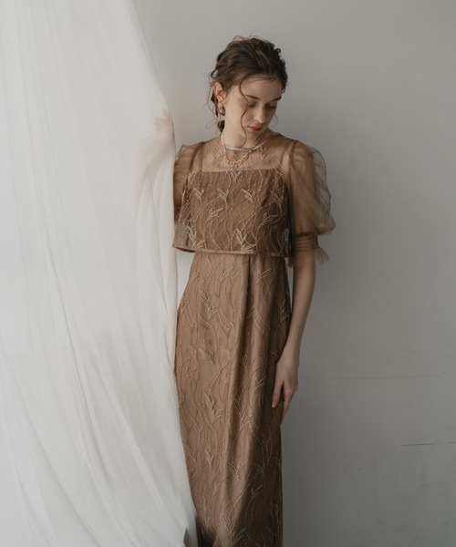 Dorry Doll(ドリードール)の「リーフレースセットドレス(ドレス・レディース・グレー/グリーン/ブラウン・MEDIUM)」の15枚目の写真