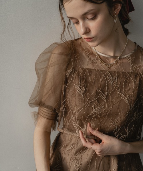 Dorry Doll(ドリードール)の「リーフレースセットドレス(ドレス・レディース・グレー/グリーン/ブラウン・MEDIUM)」の16枚目の写真