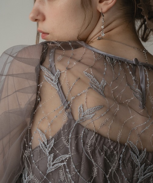 Dorry Doll(ドリードール)の「リーフレースセットドレス(ドレス・レディース・グレー/グリーン/ブラウン・MEDIUM)」の8枚目の写真