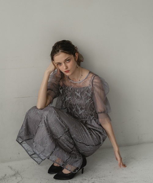 Dorry Doll(ドリードール)の「リーフレースセットドレス(ドレス・レディース・グレー/グリーン/ブラウン・MEDIUM)」の9枚目の写真