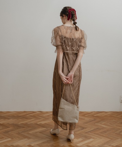 Dorry Doll(ドリードール)の「リーフレースセットドレス(ドレス・レディース・グレー/グリーン/ブラウン・MEDIUM)」の13枚目の写真