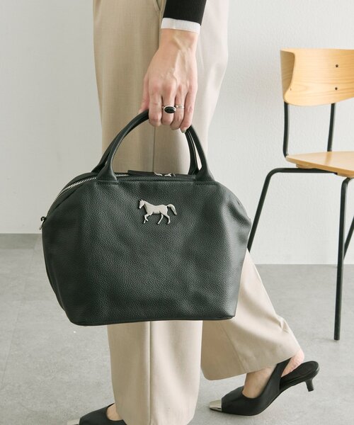 セール】《本革》ホースチャームボストンバッグ（ボストンバッグ