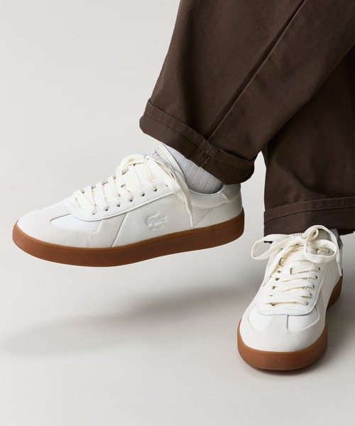 LACOSTE(ラコステ)の「メンズ BASESHOT PRO 1262APAC SMA スムースレザースニーカー(スニーカー・メンズ・オフホワイト・28.0cm/27.0cm/26.0cm/26.5cm/25.5cm/25.0cm/28.5cm)」の21枚目の写真