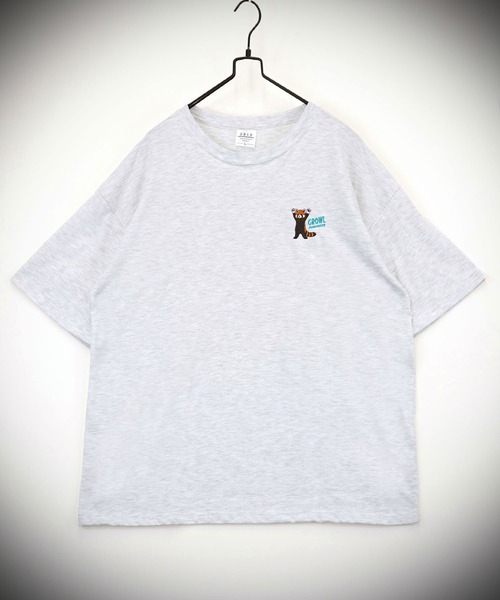 Burner(バーナー)の「【GROOVY STORE】WIDE Crew Neck T-Shirt ワンポイントロゴ刺繍(Tシャツ/カットソー・メンズ・ホワイト系その他2/イエロー系その他/ブラック/ミント/スミクロ/ダークネイビー/ブラック系3/ホワイト系その他/ホワイト/ダークグリーン/杢グレー/ブラック系2・L/M/LL)」の3枚目の写真