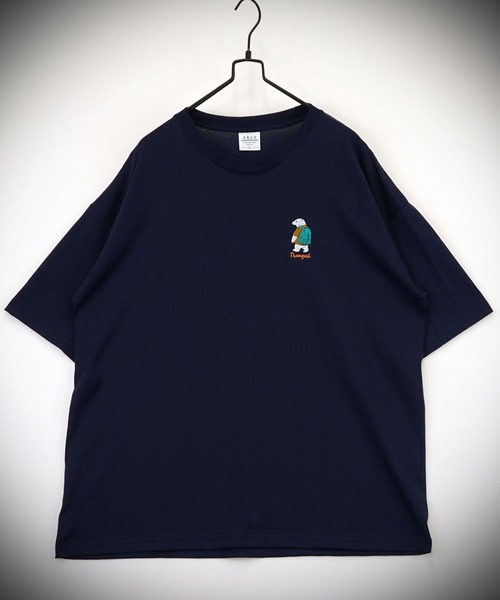 Burner(バーナー)の「【GROOVY STORE】WIDE Crew Neck T-Shirt ワンポイントロゴ刺繍(Tシャツ/カットソー・メンズ・ホワイト系その他2/イエロー系その他/ブラック/ミント/スミクロ/ダークネイビー/ブラック系3/ホワイト系その他/ホワイト/ダークグリーン/杢グレー/ブラック系2・L/M/LL)」の11枚目の写真