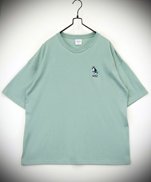 Burner(バーナー)の「【GROOVY STORE】WIDE Crew Neck T-Shirt ワンポイントロゴ刺繍(Tシャツ/カットソー・メンズ・ホワイト系その他2/イエロー系その他/ブラック/ミント/スミクロ/ダークネイビー/ブラック系3/ホワイト系その他/ホワイト/ダークグリーン/杢グレー/ブラック系2・L/M/LL)」の1枚目の写真