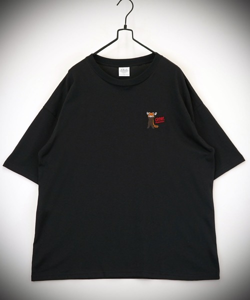 Burner(バーナー)の「【GROOVY STORE】WIDE Crew Neck T-Shirt ワンポイントロゴ刺繍(Tシャツ/カットソー・メンズ・ホワイト系その他2/イエロー系その他/ブラック/ミント/スミクロ/ダークネイビー/ブラック系3/ホワイト系その他/ホワイト/ダークグリーン/杢グレー/ブラック系2・L/M/LL)」の5枚目の写真