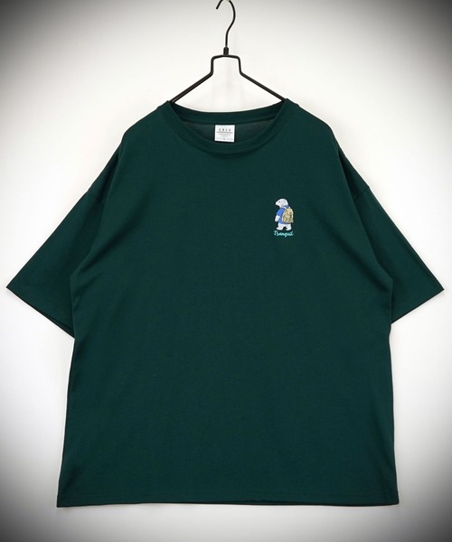 Burner(バーナー)の「【GROOVY STORE】WIDE Crew Neck T-Shirt ワンポイントロゴ刺繍(Tシャツ/カットソー・メンズ・ホワイト系その他2/イエロー系その他/ブラック/ミント/スミクロ/ダークネイビー/ブラック系3/ホワイト系その他/ホワイト/ダークグリーン/杢グレー/ブラック系2・L/M/LL)」の10枚目の写真