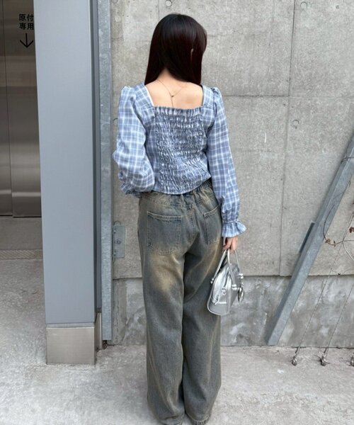 Another Branch olive des olive(アナザーブランチオリーブデオリーブ)の「フロントBIGリボンブラウス(シャツ/ブラウス・レディース・ブルー/オフホワイト/その他11/ネイビー・FREE)」の22枚目の写真
