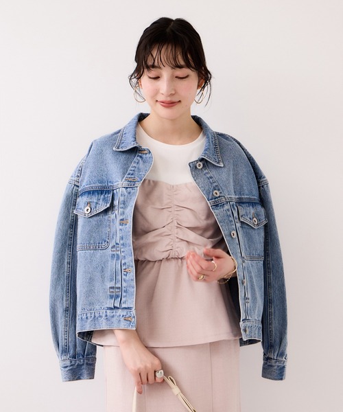 VIS(ビス)の「【WEB限定】美easyリネンライクシャーリングビスチェドッキングトップス/イージーケア・接触冷感(Tシャツ/カットソー・レディース・ブラック/ピンク/キナリ/グレー・FREE)」の15枚目の写真