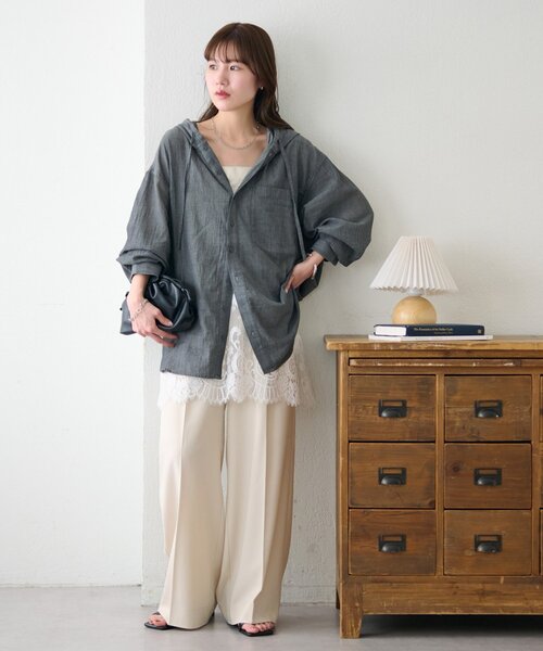 アギュー argue リネンコットンデニム オーバーシャツ ànuke online store（アンヌーク） / Denim Over ShirtsDenim Over