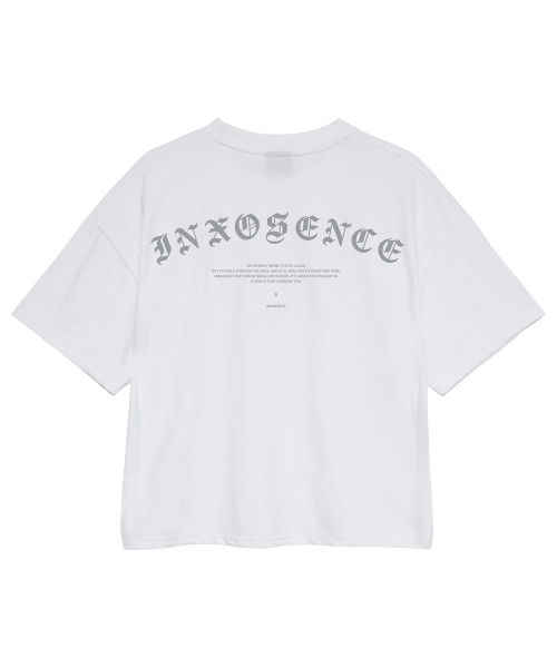ELIMENO(エリメノ)の「EL イノセンス メンズ クロップ 半袖Tシャツ 3カラー(Tシャツ/カットソー・メンズ・ブラック/ホワイト/グレー・1/2/3)」の6枚目の写真