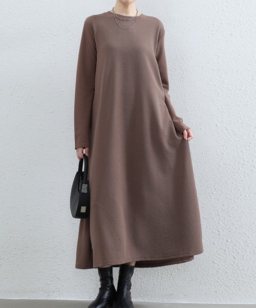 SallyLunn(サリーラン)の「ゆったりAラインロングワンピース(ワンピース・レディース・ブラウン/グレー/ライトベージュ/ブラック・FREE)」の10枚目の写真