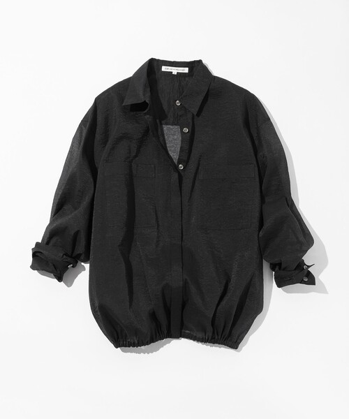 23区 S(ニジュウサンクチイサイサイズ)の「ナイロンコットンシアーボイル ドロストシャツ(シャツ/ブラウス・レディース・ネイビー系/ブラウン系/サックスブルー系/ベージュ系・32)」の11枚目の写真