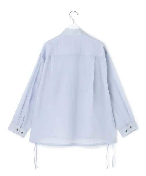 23区 S(ニジュウサンクチイサイサイズ)の「ナイロンコットンシアーボイル ドロストシャツ(シャツ/ブラウス・レディース・ネイビー系/ブラウン系/サックスブルー系/ベージュ系・32)」の14枚目の写真