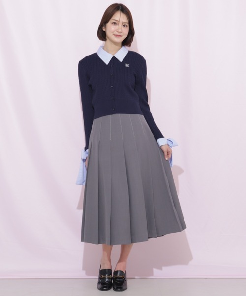 JILL by JILL STUART(ジルバイジルスチュアート)の「袖リボンケーブルカーディガン(ニット/セーター・レディース・グレー/ホワイト/ネイビー・FREE)」の22枚目の写真