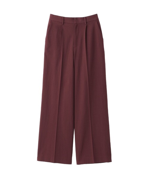 MACKINTOSH PHILOSOPHY（ﾏｯｷﾝﾄｯｼｭ ﾌｨﾛｿﾌｨｰ）の「【MP STANDARD TROUSERS 001 WIDE FIT】DRY OXFORD製（その他パンツ・レディース・ライトイエロー/ベージュ系その他/ダークネイビー/ブルー系その他7/チャコールグレー/オフホワイト/ブルー/ブラウン系その他4/カーキ・40/36/34/38/32）」の3枚目の写真