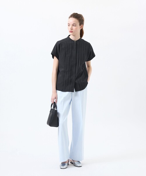 MACKINTOSH PHILOSOPHY（ﾏｯｷﾝﾄｯｼｭ ﾌｨﾛｿﾌｨｰ）の「【MP STANDARD TROUSERS 001 WIDE FIT】DRY OXFORD製（その他パンツ・レディース・ライトイエロー/ベージュ系その他/ダークネイビー/ブルー系その他7/チャコールグレー/オフホワイト/ブルー/ブラウン系その他4/カーキ・40/36/34/38/32）」の20枚目の写真