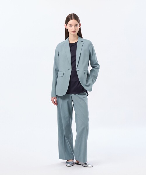 MACKINTOSH PHILOSOPHY（ﾏｯｷﾝﾄｯｼｭ ﾌｨﾛｿﾌｨｰ）の「【MP STANDARD TROUSERS 001 WIDE FIT】DRY OXFORD製（その他パンツ・レディース・ライトイエロー/ベージュ系その他/ダークネイビー/ブルー系その他7/チャコールグレー/オフホワイト/ブルー/ブラウン系その他4/カーキ・40/36/34/38/32）」の21枚目の写真