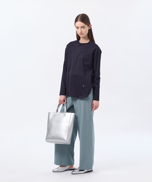 MACKINTOSH PHILOSOPHY（ﾏｯｷﾝﾄｯｼｭ ﾌｨﾛｿﾌｨｰ）の「【MP STANDARD TROUSERS 001 WIDE FIT】DRY OXFORD製（その他パンツ・レディース・ライトイエロー/ベージュ系その他/ダークネイビー/ブルー系その他7/チャコールグレー/オフホワイト/ブルー/ブラウン系その他4/カーキ・40/36/34/38/32）」の22枚目の写真