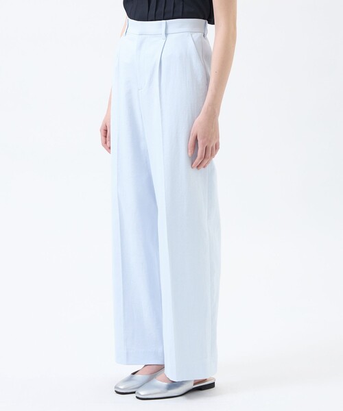 MACKINTOSH PHILOSOPHY（ﾏｯｷﾝﾄｯｼｭ ﾌｨﾛｿﾌｨｰ）の「【MP STANDARD TROUSERS 001 WIDE FIT】DRY OXFORD製（その他パンツ・レディース・ライトイエロー/ベージュ系その他/ダークネイビー/ブルー系その他7/チャコールグレー/オフホワイト/ブルー/ブラウン系その他4/カーキ・40/36/34/38/32）」の12枚目の写真
