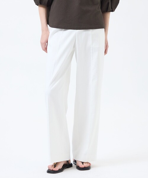 MACKINTOSH PHILOSOPHY（ﾏｯｷﾝﾄｯｼｭ ﾌｨﾛｿﾌｨｰ）の「【MP STANDARD TROUSERS 001 WIDE FIT】DRY OXFORD製（その他パンツ・レディース・ライトイエロー/ベージュ系その他/ダークネイビー/ブルー系その他7/チャコールグレー/オフホワイト/ブルー/ブラウン系その他4/カーキ・40/36/34/38/32）」の13枚目の写真