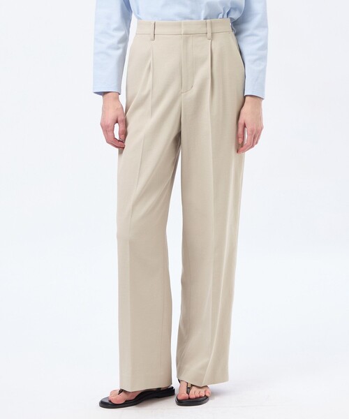 MACKINTOSH PHILOSOPHY（ﾏｯｷﾝﾄｯｼｭ ﾌｨﾛｿﾌｨｰ）の「【MP STANDARD TROUSERS 001 WIDE FIT】DRY OXFORD製（その他パンツ・レディース・ライトイエロー/ベージュ系その他/ダークネイビー/ブルー系その他7/チャコールグレー/オフホワイト/ブルー/ブラウン系その他4/カーキ・40/36/34/38/32）」の11枚目の写真