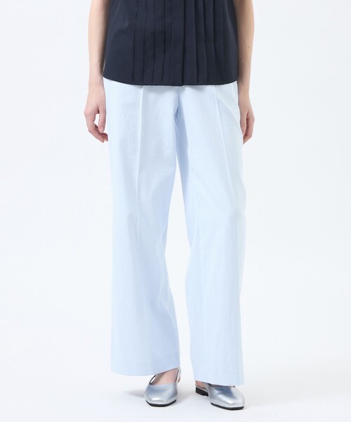 MACKINTOSH PHILOSOPHY（ﾏｯｷﾝﾄｯｼｭ ﾌｨﾛｿﾌｨｰ）の「【MP STANDARD TROUSERS 001 WIDE FIT】DRY OXFORD製（その他パンツ・レディース・ライトイエロー/ベージュ系その他/ダークネイビー/ブルー系その他7/チャコールグレー/オフホワイト/ブルー/ブラウン系その他4/カーキ・40/36/34/38/32）」の10枚目の写真