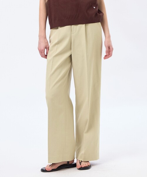 MACKINTOSH PHILOSOPHY（ﾏｯｷﾝﾄｯｼｭ ﾌｨﾛｿﾌｨｰ）の「【MP STANDARD TROUSERS 001 WIDE FIT】DRY OXFORD製（その他パンツ・レディース・ライトイエロー/ベージュ系その他/ダークネイビー/ブルー系その他7/チャコールグレー/オフホワイト/ブルー/ブラウン系その他4/カーキ・40/36/34/38/32）」の15枚目の写真