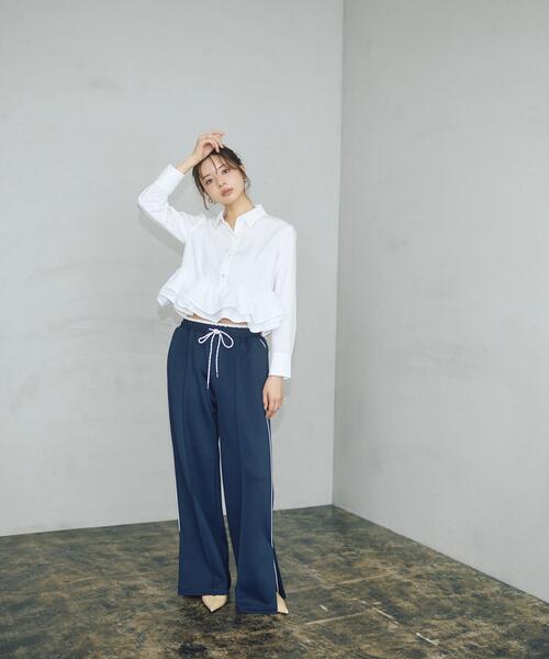 a/mie（アミー）の「＜ａ＞ホイップフリルシャツ / 1216119301（シャツ/ブラウス・レディース・ホワイト/ブルー・FREE）」の7枚目の写真