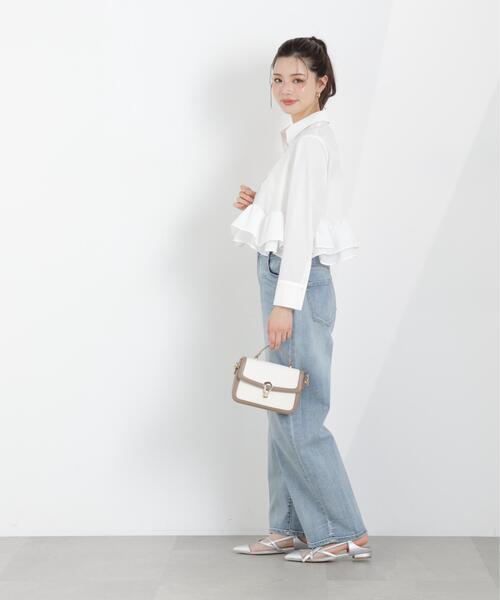 a/mie（アミー）の「＜ａ＞ホイップフリルシャツ / 1216119301（シャツ/ブラウス・レディース・ホワイト/ブルー・FREE）」の10枚目の写真