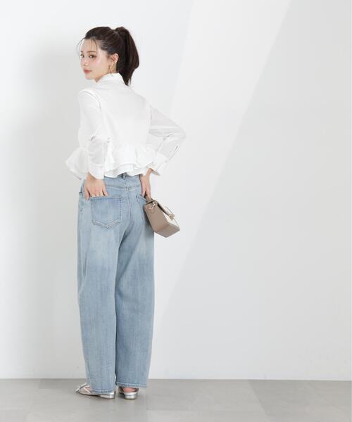 a/mie（アミー）の「＜ａ＞ホイップフリルシャツ / 1216119301（シャツ/ブラウス・レディース・ホワイト/ブルー・FREE）」の14枚目の写真