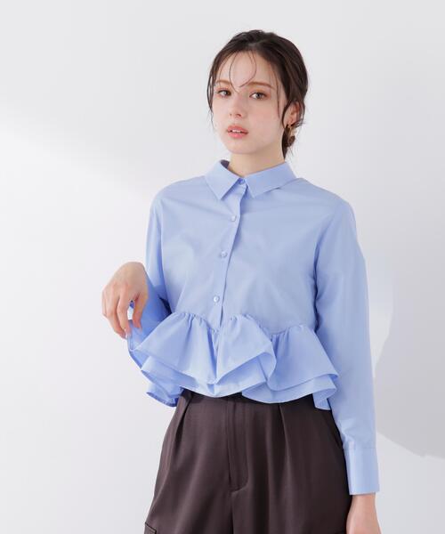 a/mie（アミー）の「＜ａ＞ホイップフリルシャツ / 1216119301（シャツ/ブラウス・レディース・ホワイト/ブルー・FREE）」の17枚目の写真