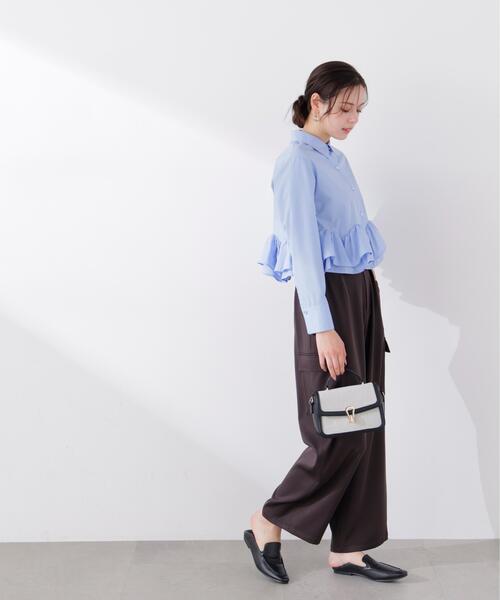 a/mie（アミー）の「＜ａ＞ホイップフリルシャツ / 1216119301（シャツ/ブラウス・レディース・ホワイト/ブルー・FREE）」の19枚目の写真