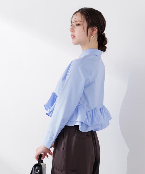 a/mie（アミー）の「＜ａ＞ホイップフリルシャツ / 1216119301（シャツ/ブラウス・レディース・ホワイト/ブルー・FREE）」の20枚目の写真