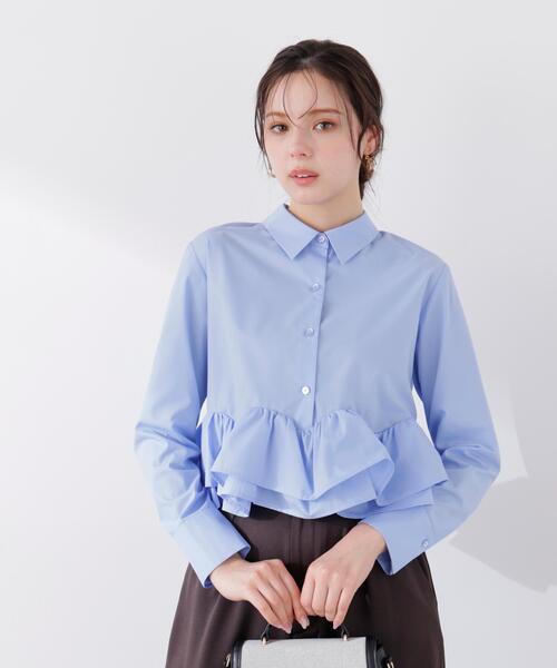 a/mie（アミー）の「＜ａ＞ホイップフリルシャツ / 1216119301（シャツ/ブラウス・レディース・ホワイト/ブルー・FREE）」の21枚目の写真