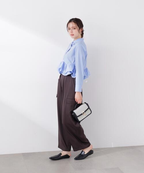 a/mie（アミー）の「＜ａ＞ホイップフリルシャツ / 1216119301（シャツ/ブラウス・レディース・ホワイト/ブルー・FREE）」の22枚目の写真