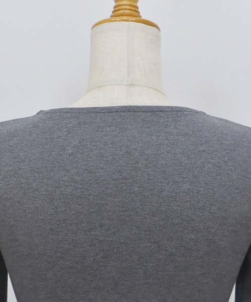 BLUEEAST(ブルーイースト)の「フロントリボンTシャツ(Tシャツ/カットソー・レディース・グレー/ブラック・MEDIUM)」の20枚目の写真