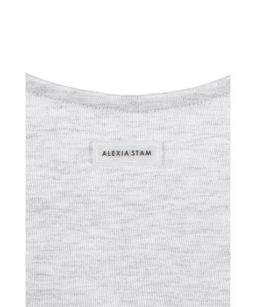 ALEXIA STAM（アリシアスタン）の「Cachecoeur Long Sleeve Top /カシュクールトップス（Tシャツ/カットソー・レディース・チャコールグレー/グレー/ピンク系・L/M/S）」の7枚目の写真