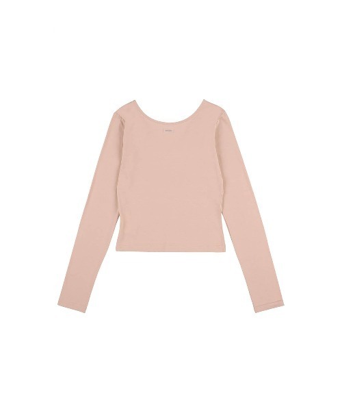 ALEXIA STAM（アリシアスタン）の「Cachecoeur Long Sleeve Top /カシュクールトップス（Tシャツ/カットソー・レディース・チャコールグレー/グレー/ピンク系・L/M/S）」の10枚目の写真