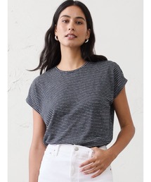 BANANA REPUBLIC FACTORY STORE | BANANA REPUBLIC FACTORY STORE　　リネンブレンド キャップスリーブ Tシャツ(Tシャツ/カットソー)