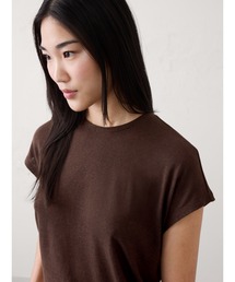 BANANA REPUBLIC FACTORY STORE リネンブレンド キャップスリーブ Tシャツ
